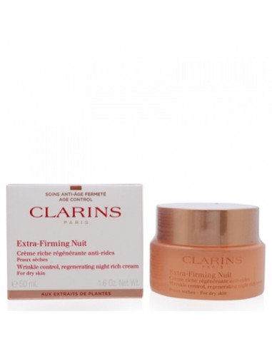 Clarins Extra-firming Night Cream For Dry Skin Par le système avancé 